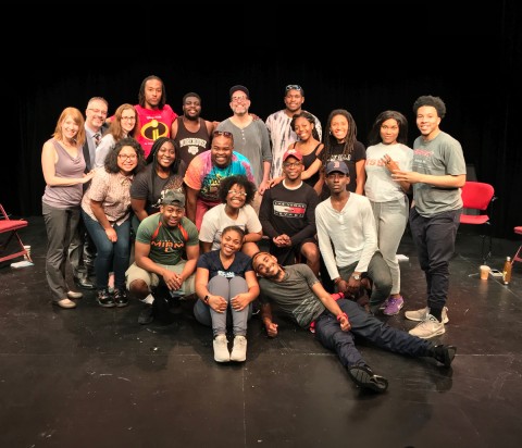 Students from Spelman and Morehouse Colleges with Playwrights' Center staff