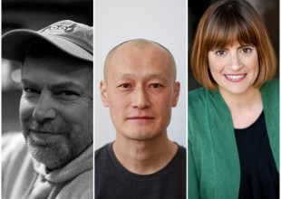 2018-19 McKnight Theater Artist Fellows Scott W. Edwards, Masanari Kawahara, and Elise Langer
